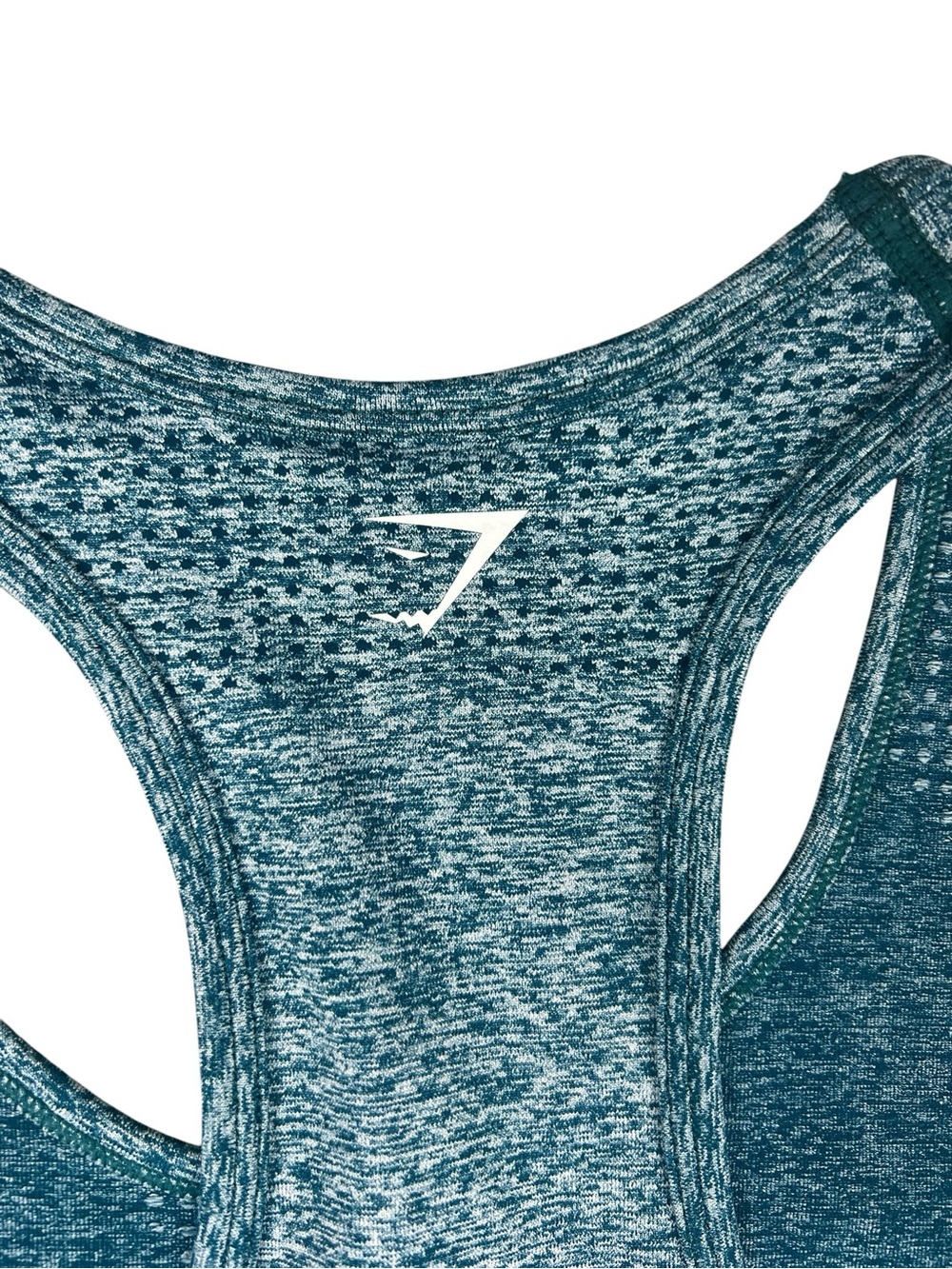 Gymshark Tank Top Womens Small Teal Blue Seamless Racerback Athletic Training - Picture 4 of 8